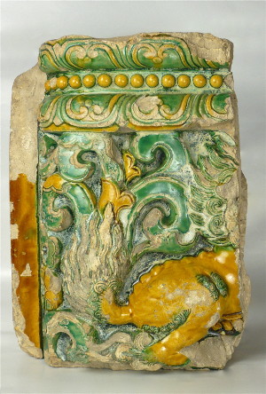 Formella in ceramica proveniente dalla Pagoda di Porcellana di Nanchino